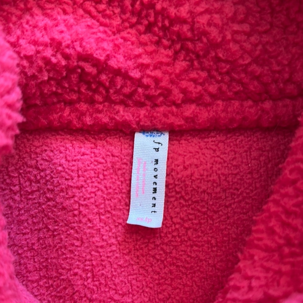 FP Movement by Free People Hit the Sloped Red Fleece Jacket - Picture 3 of 7